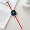 Para Apple Watch 678910 Geração Fivela Magnética Pulseira de Silicone Listrada de Duas Cores Pulseira Apple Watch