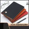 Cuaderno de Negocios Shenshi A5 Engrosado B5 Grande de Cuero Suave Cuaderno de Reuniones de Oficina Simple Diario