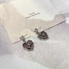Tulipán plisado encantador pasador de oreja femenino alto sentido ins flor nicho simple retro dulce fresco aretes joyería femenina