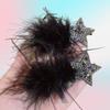 Popular Horquilla de pluma de estrella pentagrama súper hada para mujer nuevo clip de pico de pato para flequillo lateral clip para el cabello de alta calidad