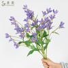 Galho de Flor Artificial com 6 Flores, Campanula, Decoração Suave Nórdica de Luxo Leve para Casa, Projeto de Decoração de Casamento, Material Floral