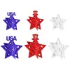 Enfeites Decorativos 3D Americanos de Dia da Independência Transfronteiriços, Enfeites de Estrela para Decoração de Mesa, Decorações para Festa do Dia da Independência