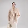 Elegante Casaco de Lã Mohair, Estilo Curto Casual e Versátil com Gola de Terno Estilosa, Novo Modelo de Luxo Outono e Inverno 2025