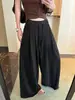 Pantalones fluidos de diseño de moda estilo francés, pantalones de yoga de tacto frío para mujer, pantalones casuales nuevos, versión coreana de pantalones de corte relajado