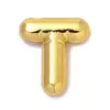 Europa y Estados Unidos venta caliente oro real 18k acero de titanio 26 letra colgante burbuja acero inoxidable joyería accesorios diy colgante de collar