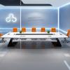 Mesa de conferencias con pintura para hornear, mesa larga, muebles modernos sencillos, mesa de negociación blanca, mesa de oficina mediana y grande, combinación de mesa y silla para sala de conferencias