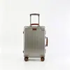 Nueva maleta de ruedas universal de gran capacidad con carcasa rígida y marco de aluminio, equipaje de viaje de negocios con marco de aluminio vintage