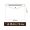 Carpeta de Archivo de 16 Pulgadas con Botón de Presión, Bolsa Transparente Horizontal 8K para Almacenamiento de Oficina, Bolsa de Papel para Examen de Arte Multitamaño 32K, Engrosada