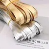 Tiras de Borda em Couro PU, Tiras Decorativas Douradas e Prateadas, Tiras de Couro para Almofadas DIY Feitas à Mão, Acessórios para Roupas Atacado