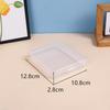 Caja de Plástico Transparente con Tapa Triángulo Cuadrado Esponja para Maquillaje Almacenamiento Portátil Pulsera Banda Elástica Organizador de Almacenamiento para Accesorios del Cabello