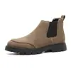Botas Martin para Hombre Suela Gruesa Aumentadoras Estilo Británico Mate Ropa de Trabajo Botas de Ruibarbo para Hombre Caña Alta Piel Genuina Botas Cortas