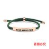 Pulsera de Cuerda Trenzada Multicolor Transfronteriza Europea y Americana Commemorativa para Buenas Enfermeras Día de la Enfermera Regalo de Navidad Pulsera de Acero Inoxidable Grabada