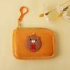 Lindo monedero de felpa de dibujos animados, bolsa cuadrada, niños, cremallera, monedero, llavero, mini bolsa portátil para auriculares, venta al por mayor