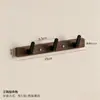 Colgador de madera de nogal para probador, perchero de pared sin taladro para detrás de la puerta de entrada, colgador de pared para abrigos y sombreros para el pasillo