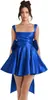 Vestido Corto de Satén Europeo y Americano para Prom, Fiesta, con Tirantes de Lazo, Vestido de Cóctel de Comercio Exterior de Aliexpress