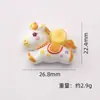 Piezas de Resina de Dibujos Animados de Caballitos con Símbolos de Dinero, Pegamento Blanco, Materiales para Manualidades, Accesorios para Pinzas de Cabello y Ligas para el Cabello
