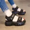 Sandalias de papá de talla grande para mujer, marca transfronteriza de comercio exterior, suela gruesa, versátiles para el verano, plataforma, suela blanda, deportivas para exteriores, zapatos de playa