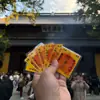 Billetera Portátil para Teléfono Móvil Año de la Serpiente Lingyin con Tarjeta y Dinero de los Cinco Emperadores para Atraer Riqueza y Buena Suerte Funda para Teléfono Móvil Manjushri Wenchang