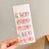 Pinzas para el pelo de colores dulces para niñas, Accesorios para el pelo de animales de dibujos animados y flores, Set de pinzas lindas y no dañinas para el flequillo
