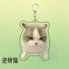 Llavero Acrílico Mini-Teatro de Memes de Gatos, Lindo y Divertido, Colgante Decorativo para Mochila, Regalo para Amigos