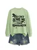 Você não pode me assustar Amazon eBay site independente moletom feminino da moda e único para outono e inverno para comércio exterior