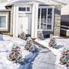Nuevo Modelo 2025 Redondo Semicírculo 60cm Flock de Nieve Escena de Nieve Patio Blanco Hongo Árbol de Navidad