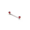 Aretes de piercing personalizados de ángulo recto transfronterizos, titanio F136 con rosca interna e incrustación de diamante, joyería para piercing corporal de titanio G23