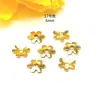 Pacote de ouro 18k floco de neve metal flor chapéu pétalas joias DIY pulseira contas suporte de contas espaçador areia dourada acessórios