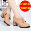 Zapatos Nuevos de Moda 2026 para Madres, Zapatos para Mujeres de Mediana Edad, Zapatos de Cuero Gruesos de Moda para Mujeres de Mediana Edad, Zapatos Transpirables de Boca Profunda para Primavera y Otoño al por Mayor
