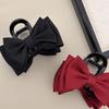 Pinza para el cabello de lazo negro simple y elegante parte trasera de la cabeza Pinza para el cabello rojo de internet sentido de alta gama escape Princesa pinza de tiburón agarre para el cabello