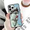 Funda de teléfono para iPhone 15 con escultura de yeso europea y americana