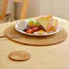 Esterillas Aislantes del Calor, Posavasos, Esterillas Tejidas de Ratán para el Hogar Anti-quemaduras para Ollas, Posavasos para Tazones, Esterillas de Mesa Resistentes a Altas Temperaturas, Esterillas para Platos Resistentes al Calor, Soportes para Tetera