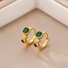 Nuevos Pendientes Dopamina de Circonita Verde Tricolor para Mujer, Nuevos Pendientes Retro Estilo Chino, Pendientes de Aro de Lujo Ligero, Venta al por Mayor para Transmisión en Vivo