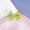 Long Petal Ling Ya Estilo Spray Paint Brincos Personalidade Feminina All-match Matte Flor Brincos Joias da Moda