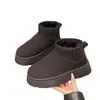 Botas de Nieve para Mujer Invierno 2026 Nuevas Impermeables Antideslizantes Suela Gruesa Aumentadoras de Altura Zapatos Grandes de Algodón Forro de Felpa Calidez Engrosada Zapatos Hinchados