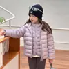 Jaqueta Acolchoada Infantil 90% Penugem de Pato Branco Impermeável com Costelas, Estilo Pai e Filho, Colete Acolchoado Anti-Perda de Penugem, Casaco Leve e Quente, Moderno