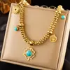 Elegante collar de corazón de doble capa, cadena de acero inoxidable chapada en oro de moda de nicho transfronterizo, cadena para la clavícula de lujo ligero para mujer