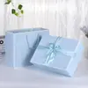 En stock Caja de Regalo Blanca Grande y Sencilla con Lazo Caja de Regalo de Cumpleaños Caja Rectangular para Empaque de Cosméticos Caja Vacía