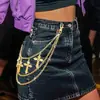 Cadena de Jeans con Cadena de Cruz en Bolsillo para Hombres y Mujeres Adecuada para Pantalones Cadena de Pantalones Biker Hip Punk