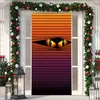 Cubierta de Puerta de Tela Elástica Cubierta de Puerta de Navidad Alegre Transfronteriza Tapiz Fondo de Tela de Regalo de Papá Noel para Fiesta Festiva
