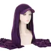 Novo Chapéu Cachecol Feminino Cor Sólida Estilo Transfronteiriço com Aba, Chapéu Cachecol de Puxar Versátil