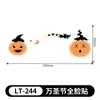 Novos Adesivos de Tatuagem Facial para Halloween, Adesivos de Maquiagem de Terror, Tatuagens Temporárias Descartáveis, À Prova d'Água, Resistentes ao Suor e Fáceis de Remover