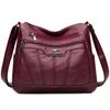Bolso Bandolera de Cuero PU Suave para Mujer de Comercio Exterior, Bolso Casual para Mamá, Bolso Versátil y Moderno de Cuero Genuino de Gran Capacidad y Múltiples Capas