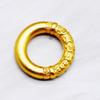 Accesorios de oro falsos anillo de oro de 16 mm aro de oro palo anillo giratorio bolsa de cuentas de oro anillo de oro hebilla de seguridad colgante de collar