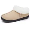 Pantuflas Peludas para Mujer Invierno Nuevas Venta al por Mayor Transfronteriza Zapatos Casuales para Mujer Cálidos Cómodos para el Hogar Felpa Acolchada de Algodón