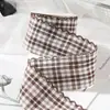Borda de Renda Plissada, Tecido de Saia Xadrez, Acessórios de Decoração para Roupas, Acessórios de Cabelo, Elásticos de Cabelo DIY, Fita Xadrez