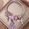 1 Peça de Moda e Simples Coração de Anjo Borboleta Metal Multi-Elemento Pan Dl Acessório Simples e Único Pulseira