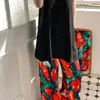 Pantalones anchos de algodón y seda, pantalones de algodón artificial, pantalones antimosquitos de verano, pantalones de casa de cintura alta para mujer de primavera y otoño, nuevos pantalones de algodón y seda