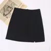 Falda Pantalón de Traje con Abertura para Mujer 2026 Nueva Versátil de Cintura Alta Adelgazante que se Ajusta a la Cadera Falda Línea A Negra Falda Corta