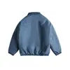 Roupas Vintage 25 Inverno Novo Retro Americano Gola Bordada Couro PU Estilo Motociclista Solta Roupa de Trabalho Jaqueta de Algodão